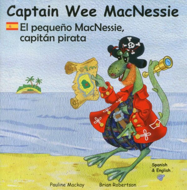 Captain Wee MacNessie in English and Spanish picture book cover
